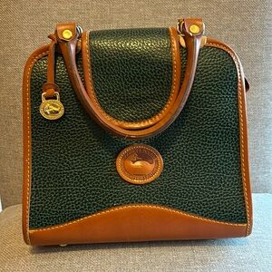 Vintage Dooney and Bourke Green Top Handle Bag